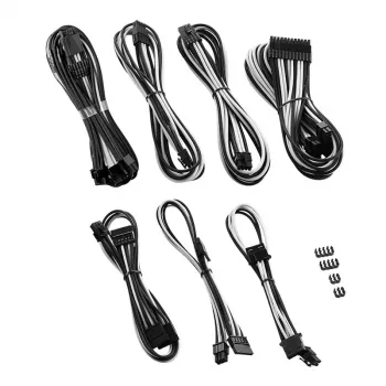 CableMod C-Series PRO ModMesh 12VHPWR kabelis Kit for Corsair RM, RMi, RMx (Juoda Label) - juoda/baltas