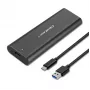 Qoltec 50311 saugojimo įrenginio korpusas SSD korpusas Juodas M.2