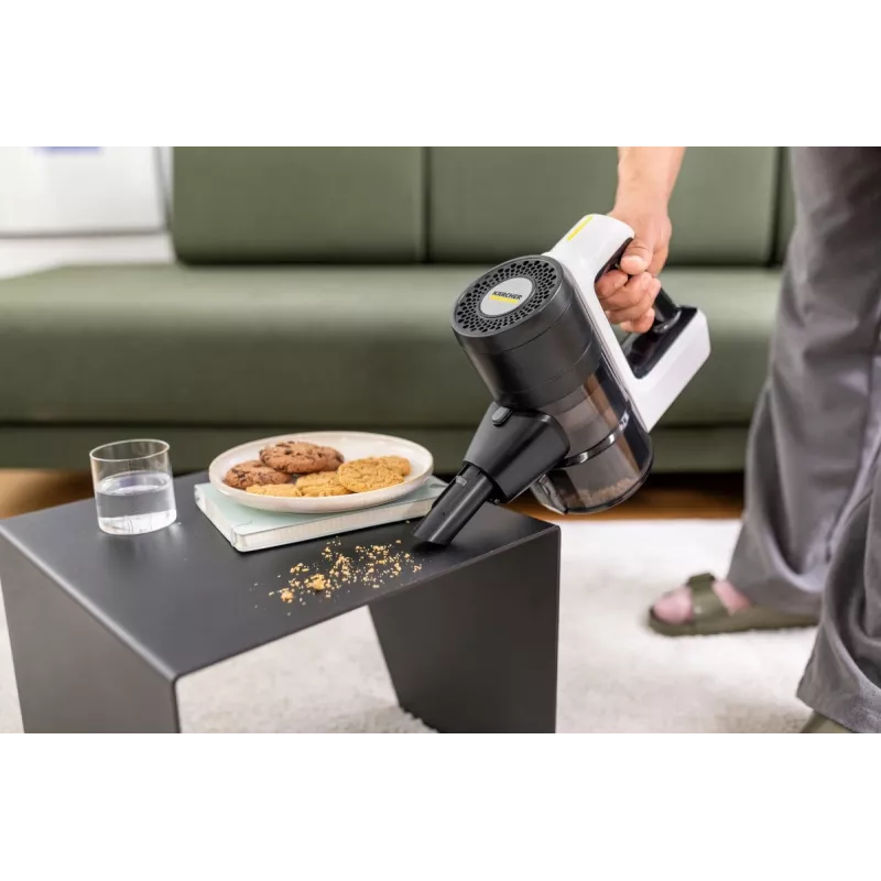 Vertikalus dulkių siurblys Kärcher VCS 3 Nano — baterinis, HEPA filtras, be maišelio 0,6 l, 2,5 Ah, juodas