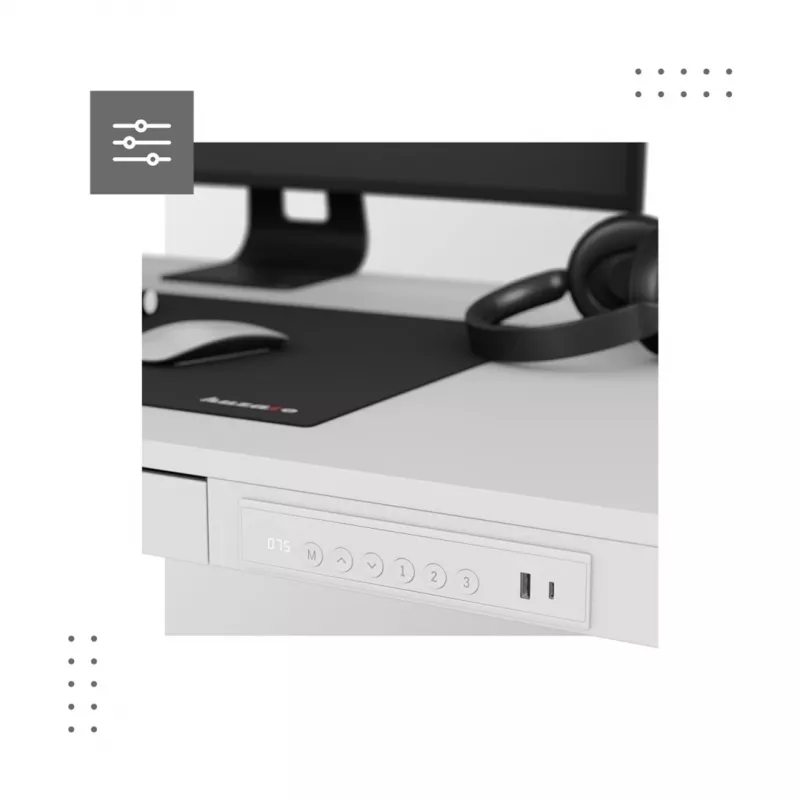 Elektrinis stalas MA-Leader 8.2 Balta