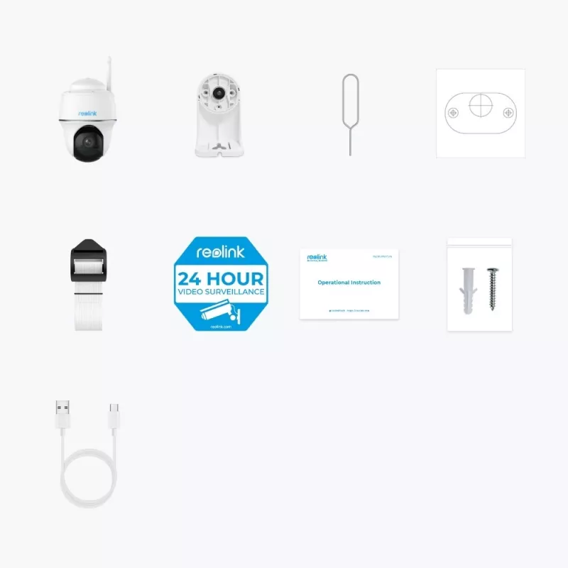 IP apsaugos kamera Reolink Argus B420 3MP lauko, maitinama baterija, Wi‑Fi, panoraminė ir pakreipiama, 5200 mAh, IP65, 110° matymo kampas