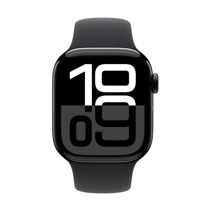Laikrodis Series 10 GPS + Cellular 42 mm Jet Black aliuminio korpusas su juodu sportiniu dirželiu - M/L