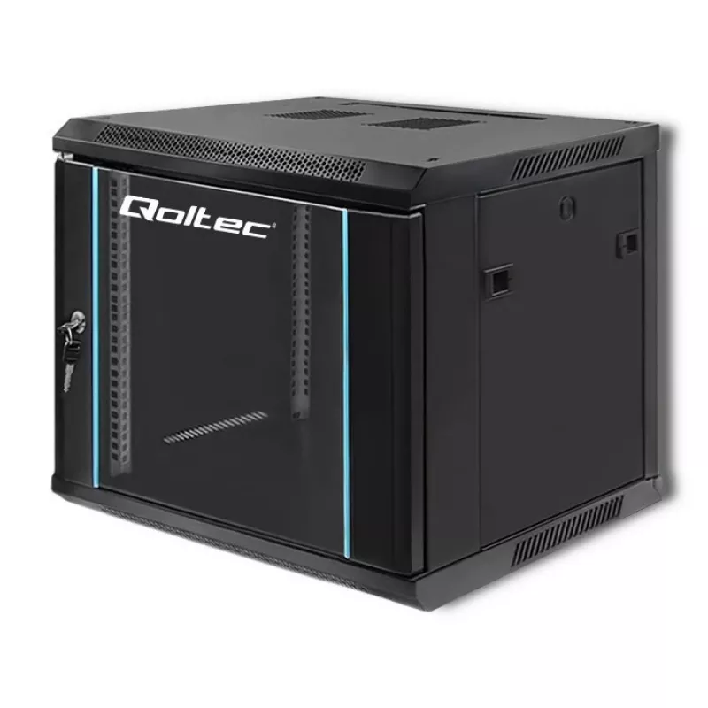 Tinklo stovas QOLTEC 9U modelis 54466 — atviro rėmo 9U serverių / stovo tvirtinimo spinta