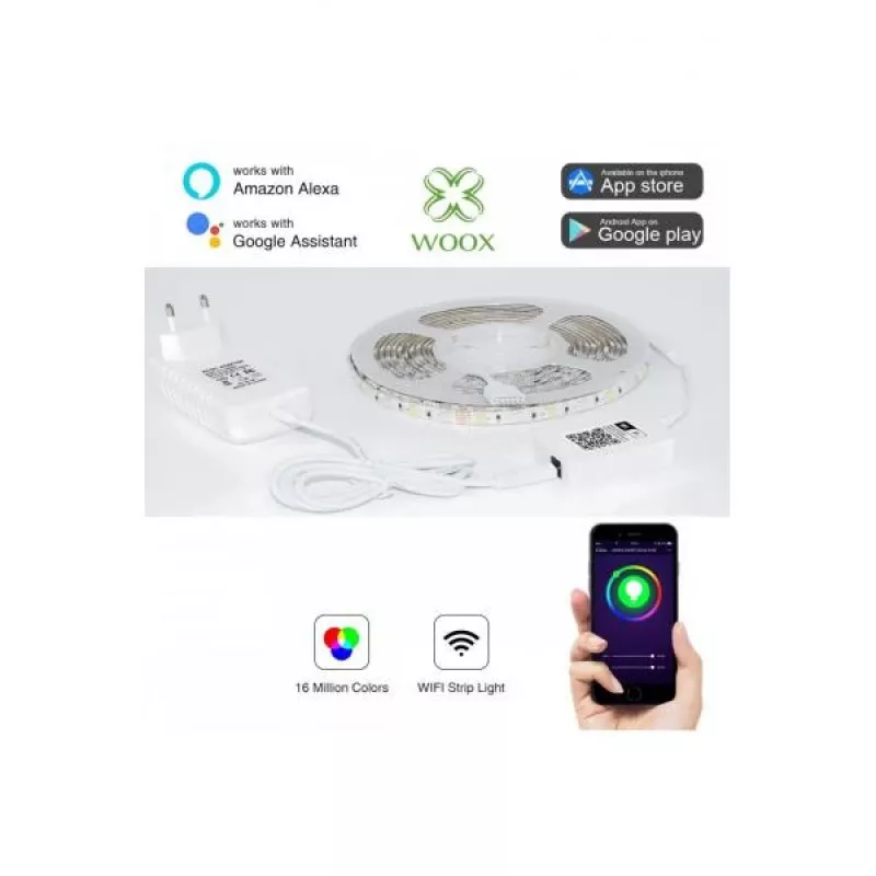 WOOX R5093 išmanusis apšvietimas išmanioji LED juostelė Wi-Fi 24 W