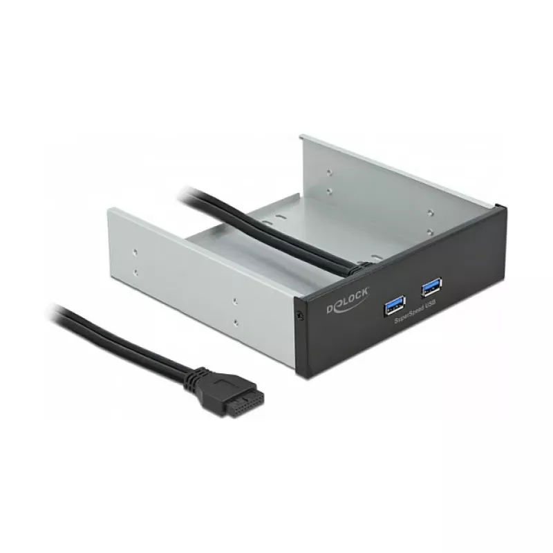 Priekinis skydelis DeLOCK 5.25 colio 2 x USB 5 Gbps A tipo prievadai