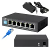 Nevaldomas komutatorius Extralink EUROS V2 4x 100Mb/s PoE/PoE+