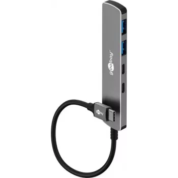 Goobay plonas 4-Port USB-Hub USB-C to/USB-A 5 Gbit/s - -Plug USB 3.2> (79159)