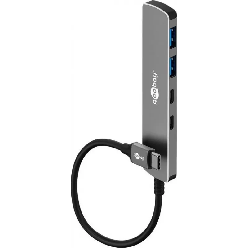 Goobay plonas 4-Port USB-Hub USB-C to/USB-A 5 Gbit/s - -Plug USB 3.2> (79159)