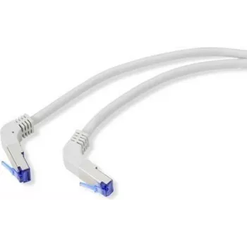 Renkforce RF-4892520 RJ45 tinklo kabelis, komutacinis kabelis CAT 6a S/FTP 20,00 m Pilka (RAL 7035) 90° žemyn nukreipta 1 vnt. (RF-4892520)