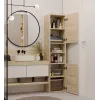 Vonios spintelė top e shop S40 SONOMA — Ąžuolo spalvos rėmas, laisvai pastatoma, 6 lentynos, 400×300×1700 mm