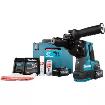 Makita HR004GM201 akumuliatorinis smūginis grąžtas SDS-plus 2,9 džaulio, 2 įkraunamos baterijos, įkroviklis komplekte