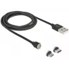 USB laidas DeLOCK 85723 USB 2.0 1,1 m USB A USB C/Micro-USB B Juodas