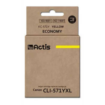 Actis KC-571Y rašalas (pakeičia Canon CLI-571Y; Standartinis; 12 ml; geltonas)