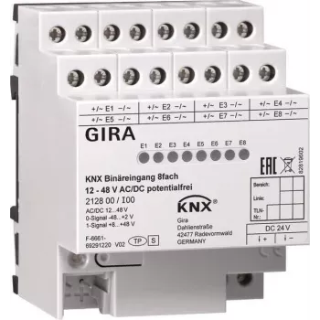 Dvejetainis įėjimas 8 kanalų KNX 12-8V AC/DC 212800 (212800)