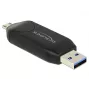 Kortelių skaitytuvas DeLOCK 91734 USB/Micro-USB juodas