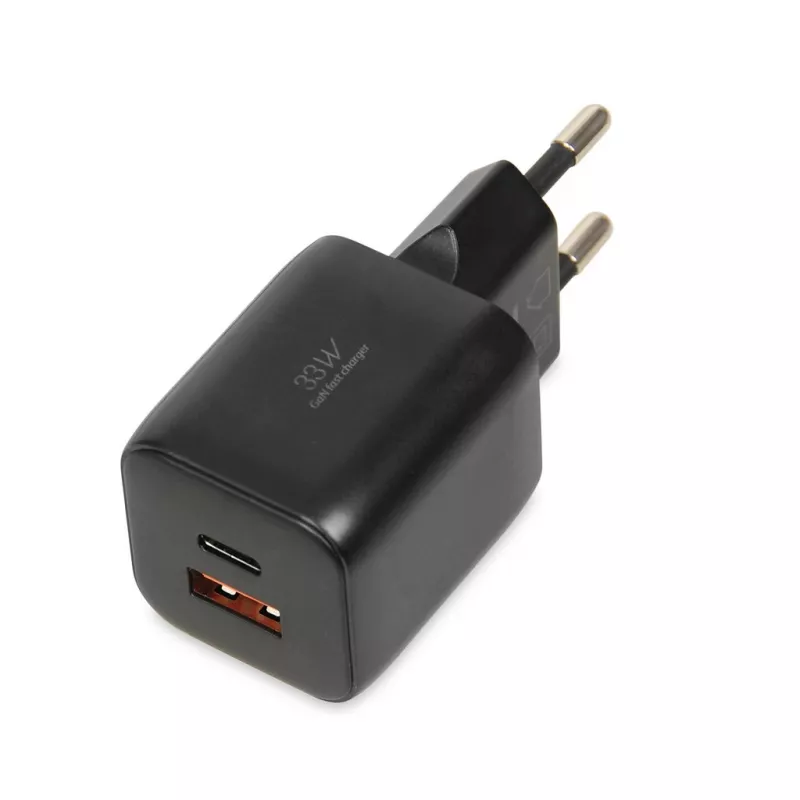 Išorinis maitinimo adapteris IBOX ILUC42B 12V 2A, 33W, USB-A + USB-C PD3.0, QuickCharge 3.0, universalus