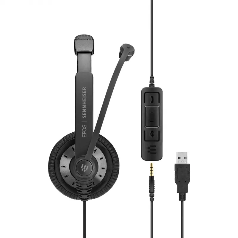 EPOS | SENNHEISER IMPACT SC 75 USB MS ausinės su mikrofonu, laidinės, ant galvos, USB Type-A, juodos