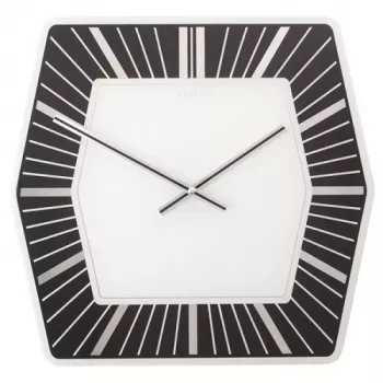 NeXtime klok 8128zw Hexagon, 43x43 cm, sieninis, baltas