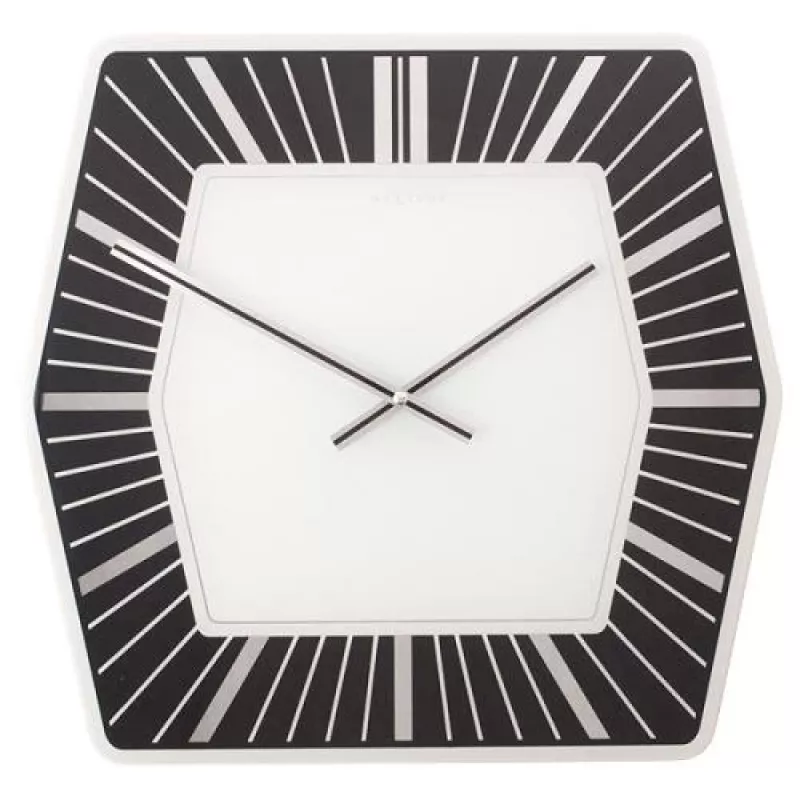 NeXtime klok 8128zw Hexagon, 43x43 cm, sieninis, baltas