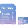 SanDisk Creator MicroSD atminties kortelė 512GB, didelis perdavimo greitis iki 190 MB/s