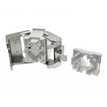 Keystone modulis Alantec MB005-1 plokščias nerūdijančio plieno RJ-45, lizdas, Cat6a, AWG 22/24