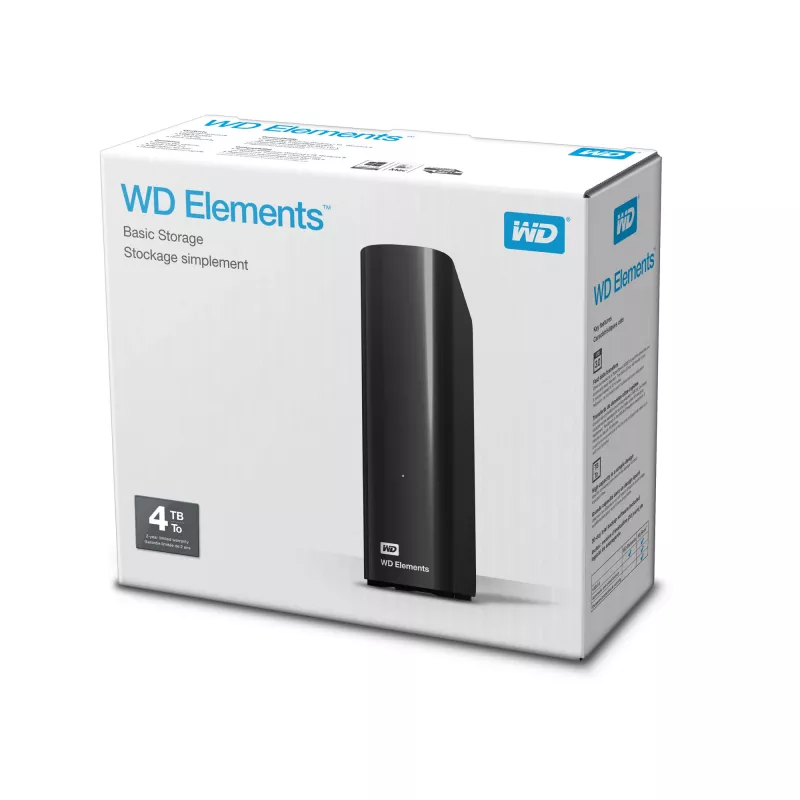 Western Digital WD Elements stacionarus išorinis kietasis diskas 4 TB Micro-USB B 3.2 Gen 1 (3.1 Gen 1) juodas