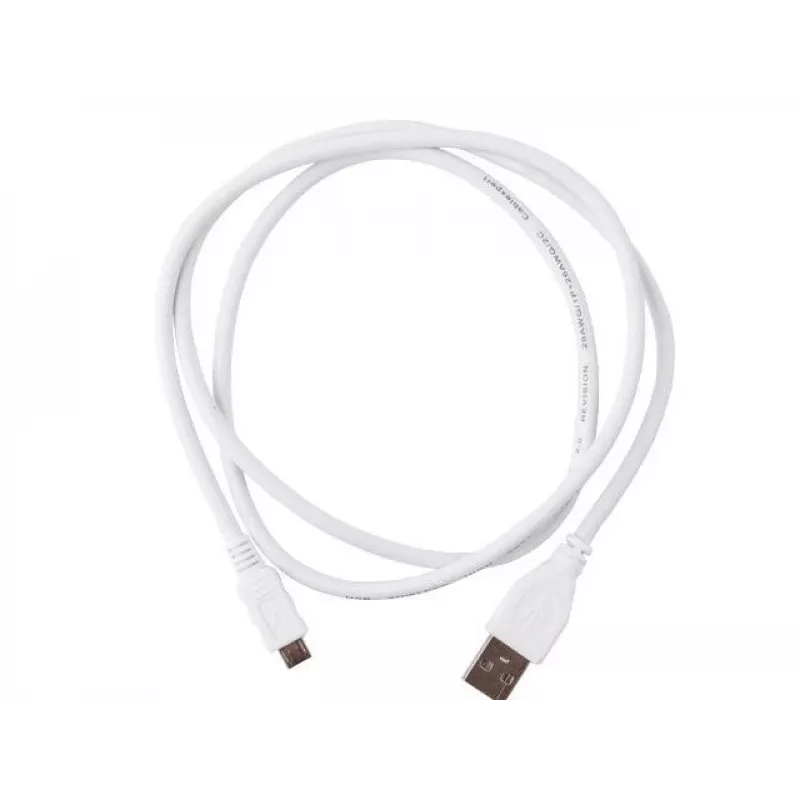 Gembird Cablexpert - USB kabelis - Micro-USB tipo B (kištukas) į USB (kištukas) - 1 m - formuotas - baltas (CCP-MUSB2-AMBM-W-1M)