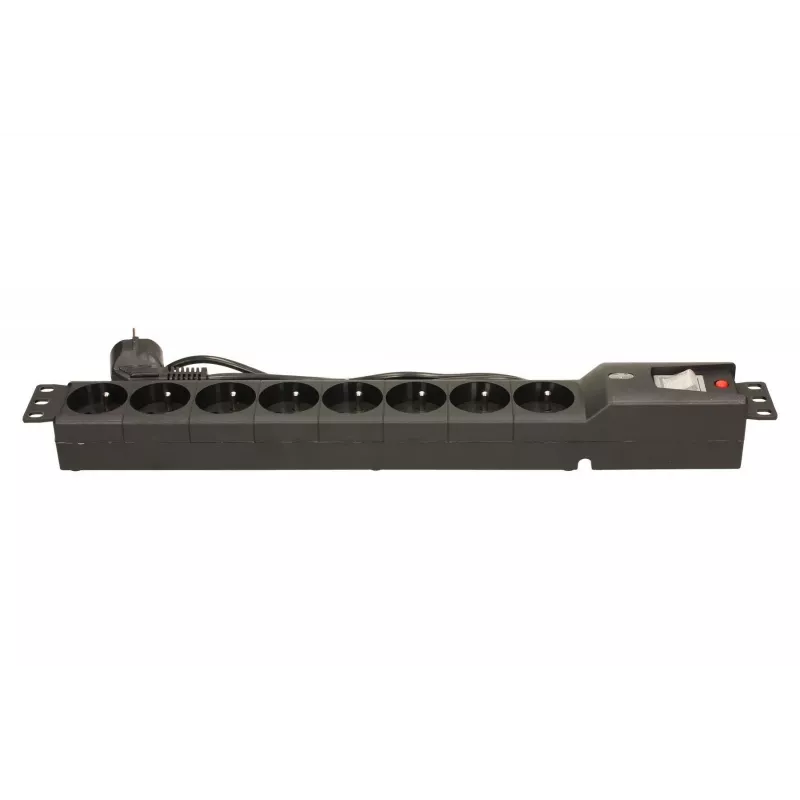 LESTAR LXARM 810 G-A K.:CZ 1,5M 19PDU juodas 8 kintamosios srovės lizdai 230 V 1,5 m
