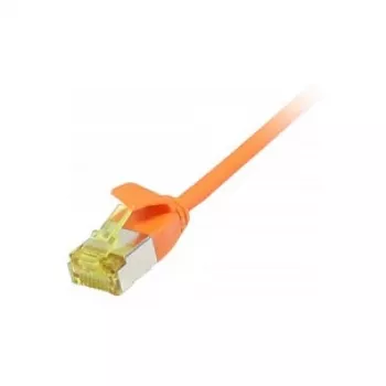 komutacinis kabelis RJ45, CAT6A 500Mhz, 7,5 m, oranžinis, U/FTP, plonas apvalus d=3,8 mm, TPE/LSZH (Superflex), AWG32, su Cat.7 neapdorotu kabeliu, Synergy 21 (S217368V3)