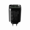 Įkroviklis CANYON OnCharge 65RC su integruotu USB-C laidu, 65W, 1x PD, 1x QC, ES kištukas, juodas