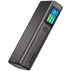 Canyon OnPower 230 TFT išorinė baterija, 20000 mAh, PD 130 W, 2x USB-C + USB-A, metalinis korpusas, tamsiai pilka