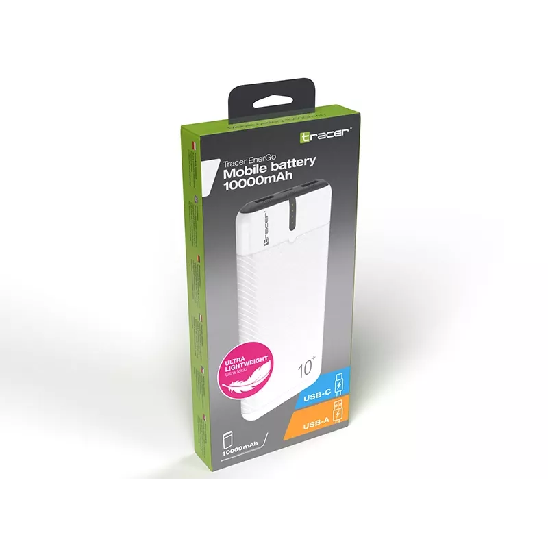 Energijos bankas EnerGo 10000mAh baltai juodas