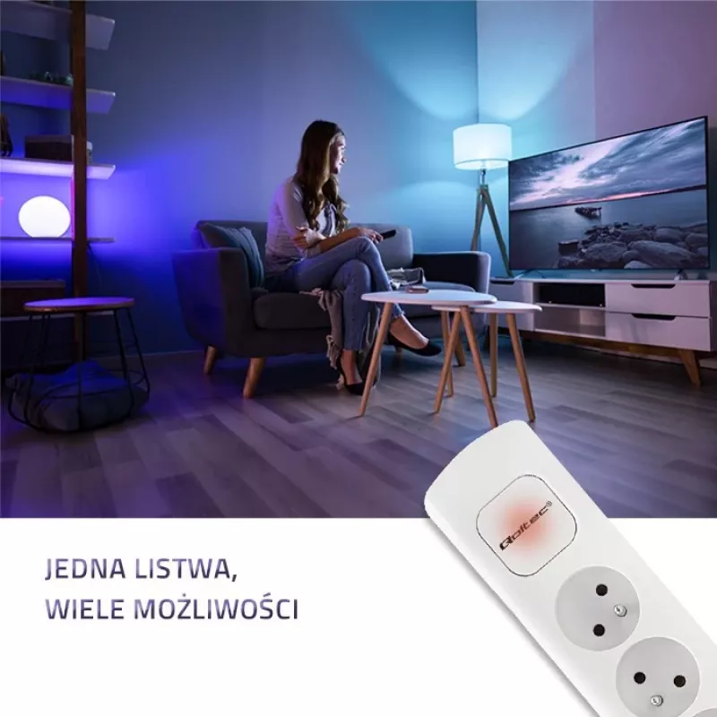 Maitinimo ilgintuvas Qoltec 50276 1,8 m 5 AC lizdai Vidaus baltas