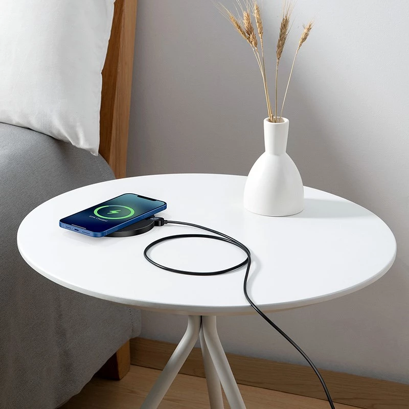 Baseus CCED000001 mobiliojo įrenginio įkroviklis Ausinės, Išmanusis telefonas Juodas USB Belaidis įkrovimas Vidaus naudojimui
