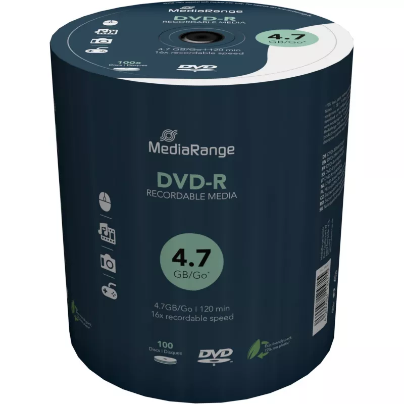 MediaRange MR442 tušti DVD 4,7 GB DVD-R 100 vnt.