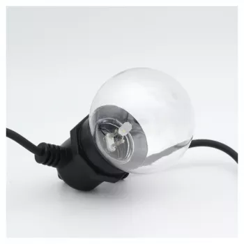 LED lempučių girlianda RealPower 463614 12 lempučių šilta balta 4,9 m maitinama baterijomis (AA)