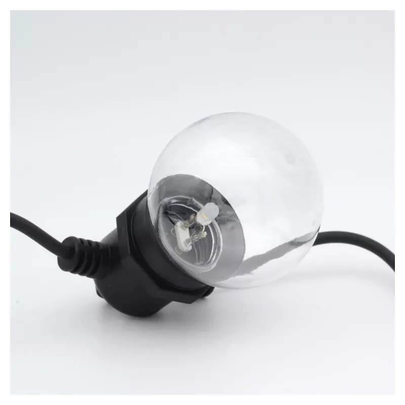 LED lempučių girlianda RealPower 463614 12 lempučių šilta balta 4,9 m maitinama baterijomis (AA)