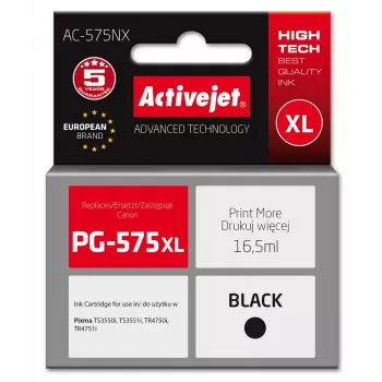 Activejet AC-575NX rašalas Canon spausdintuvui, pakaitalas Canon PG-575XL; Supreme; 16,5 ml; juodas