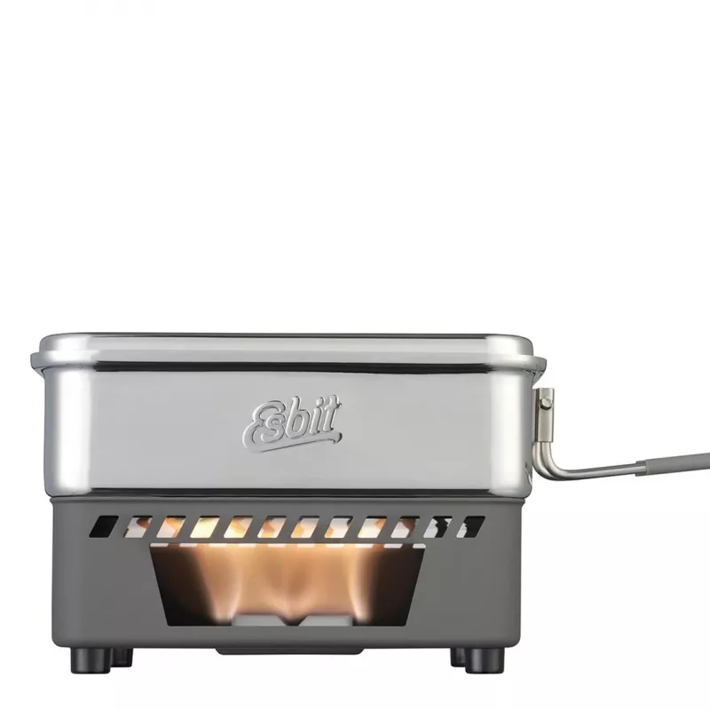 Žygeivių indų rinkinys ESBIT CS1100ST — aliuminis ir nerūdijantis plienas, 1,1 l, 659 g, juoda/sidabrinė