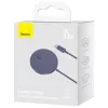 Belaidis įkroviklis Baseus Simple Mini3 15W USB-C, violetinis — kompaktiškas Qi įkrovimo pagrindas