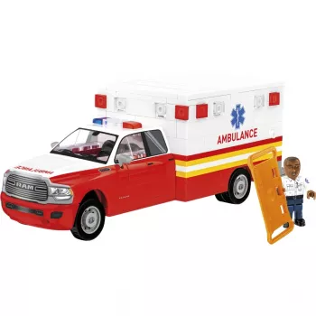 Konstruktorius Cobi RAM 3500 Greitosios pagalbos automobilis modelis 24609 kaladėlių rinkinys