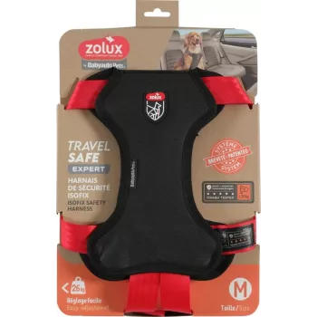 Šunų petnešos ZOLUX TRAVEL SAFE M, dydis M, raudonos