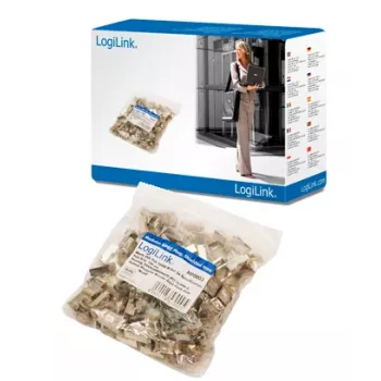 Jungties laidas LogiLink MP0003 CAT5e Plastikinis Auksinis 100 vnt.