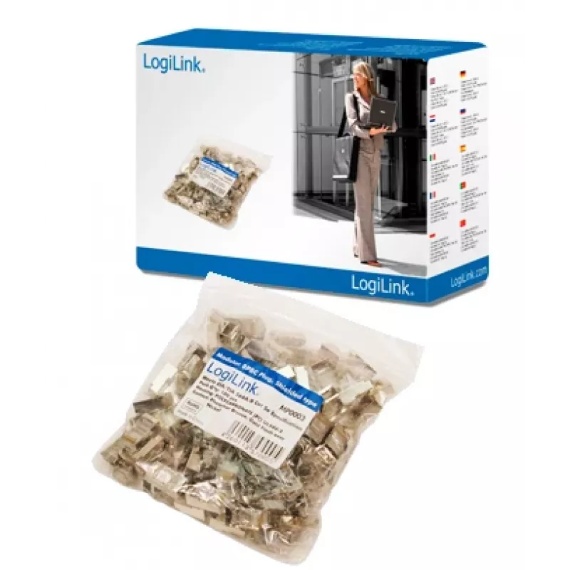Jungties laidas LogiLink MP0003 CAT5e Plastikinis Auksinis 100 vnt.