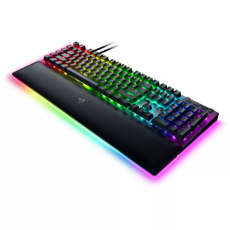 Razer JuodaWidow V4 Pro klaviatūra, žaidimų, USB, QWERTZ, vokiečių k., juoda, mechaninė RGB
