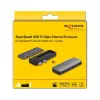 SSD korpusas DeLOCK USB 3.2 Gen 2 skirtas PlayStation5 M.2 NVMe be įrankių