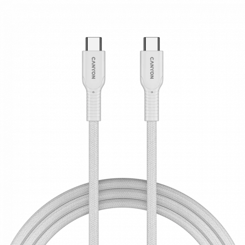 CANYON kabelis OnWire 60CL C-C 60W COLOR Pintas 1 m Baltas