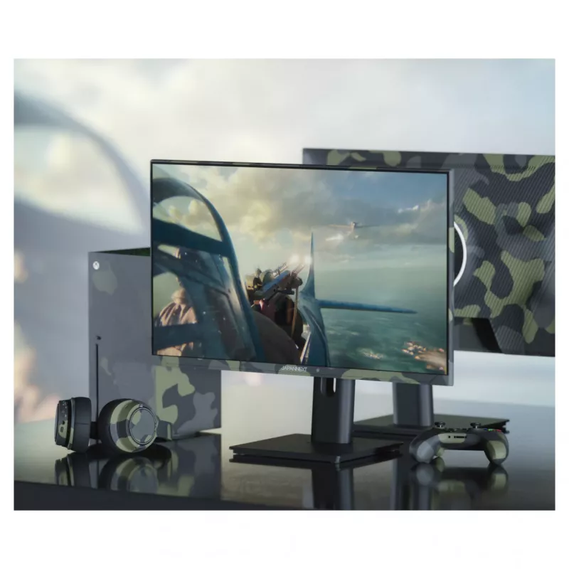 JAPANNEXT JN-IPS238FHD200F-HSP-CAMO kompiuterio monitorius 61 cm (24 col.) 1920 x 1080 taškų Full HD LCD juodas