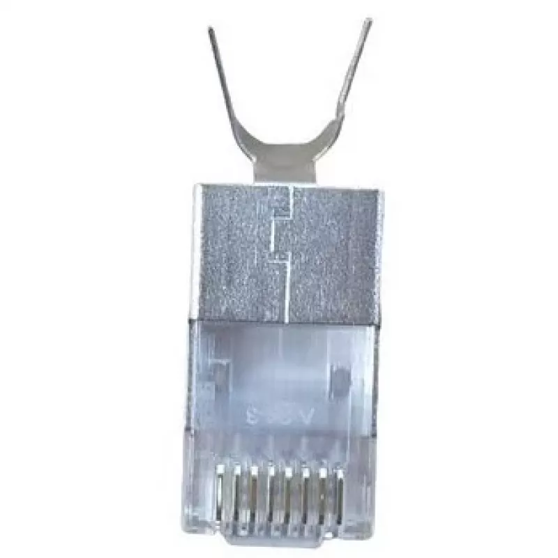 Ekranuotas RJ45 kištukas EQUIP Cat 8.1, vyriškas, sidabrinis, 50 vnt., 11.7×22.5 mm, 3.7 g