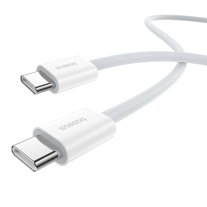 Baseus Superior USB C į USB C duomenų laidas 2 m 30 W Baltas